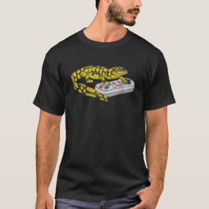 Camiseta Salamandra de tigre jugando videojuego Salamanders