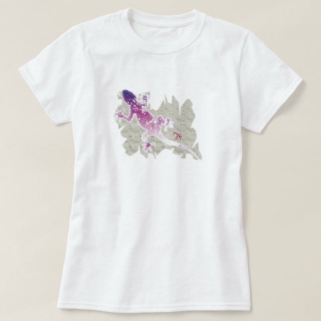 Camiseta salamandra gecko classic colours (Diseño del anverso)