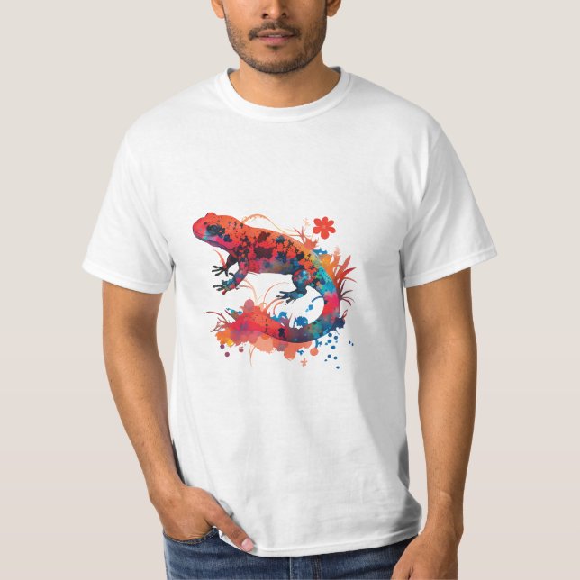 Camiseta Salamandra rojo mágico (Anverso)