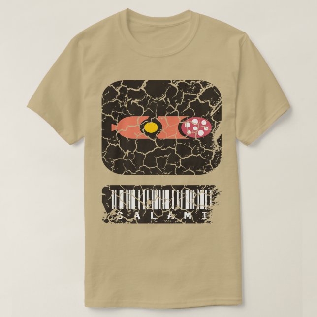 Camiseta Salami de alimentos con problemas (Diseño del anverso)