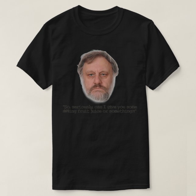 Camiseta Salavoj Zizek Jugo de frutas (Diseño del anverso)