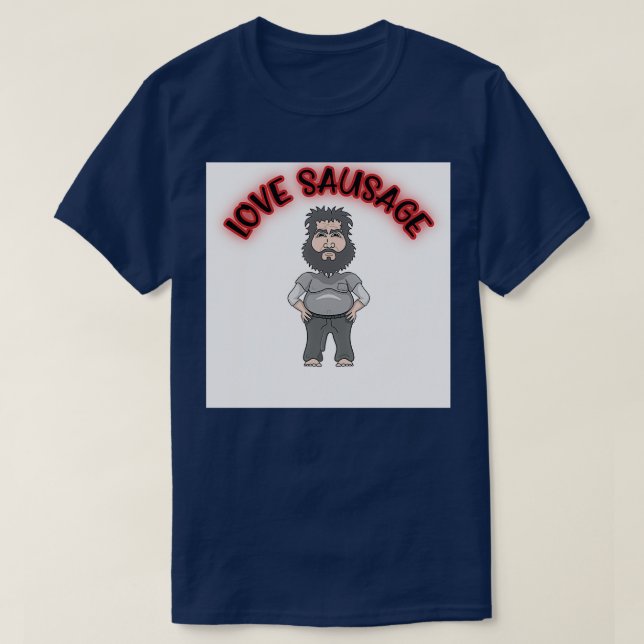 Camiseta salchicha de amor (Diseño del anverso)