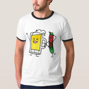 Camiseta Salchicha de cerveza Octoberfest Oktoberfest leder