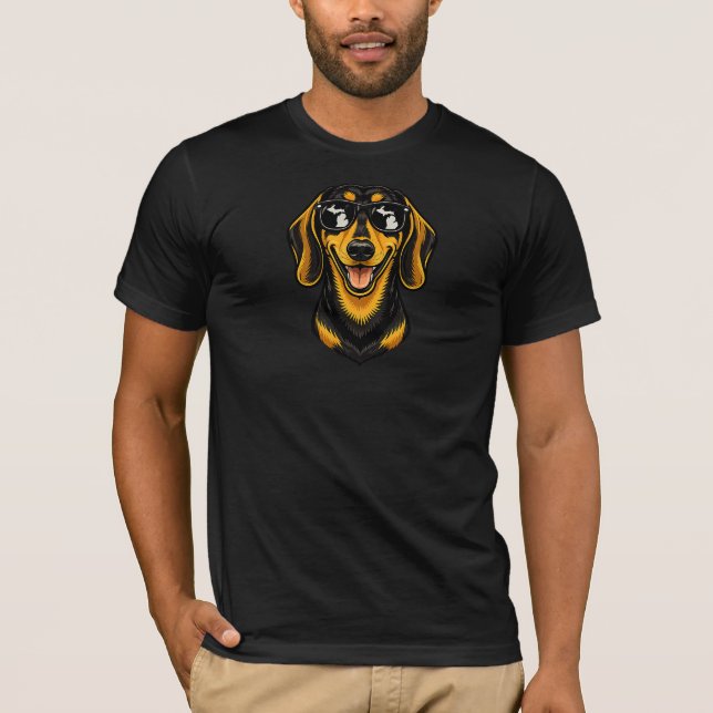 Camiseta Salchicha de Michigan con gafas de sol (Anverso)