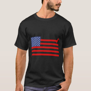 Camiseta Salchicha Divertida Bandera De Estados Unidos 4 De