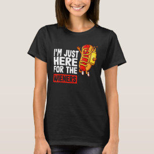 Camiseta Salchicha Divertida Estoy Aquí Solo Por La Salchic