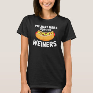 Camiseta Salchicha Divertida Estoy Aquí Solo Por Las Salchi
