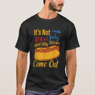 Camiseta Salchicha Divertida No Es 4 De Julio Hasta Que Sal