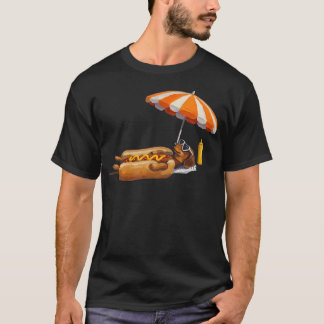 Camiseta Salchicha En La Playa Dachshund Verano Wiener