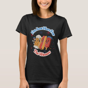 Camiseta Salchicha genial Estoy aquí solo por las salchicha