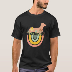 Camiseta Salchicha Perro Mascota Doxie Perrito Floral Flore