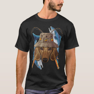 Camiseta Salchicha pescadora al aire libre Perro pescador l