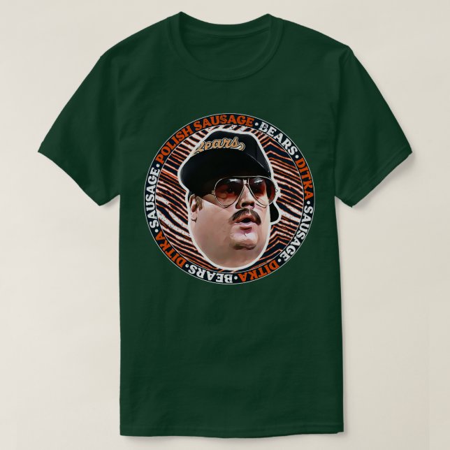 Camiseta Salchicha polaca con bears Ditka Sausage (Diseño del anverso)