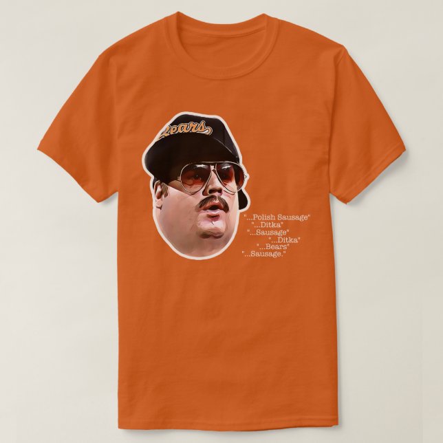 Camiseta Salchicha polaca con bears Ditka Sausage (Diseño del anverso)