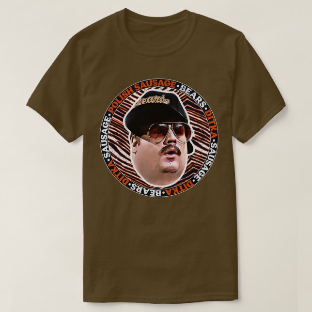 Camiseta Salchicha polaca con bears Ditka Sausage (Diseño del anverso)