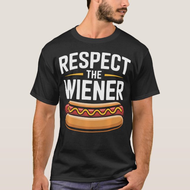 Camiseta Salchicha Salsa de Tomate Comer Perrito Caliente R (Anverso)