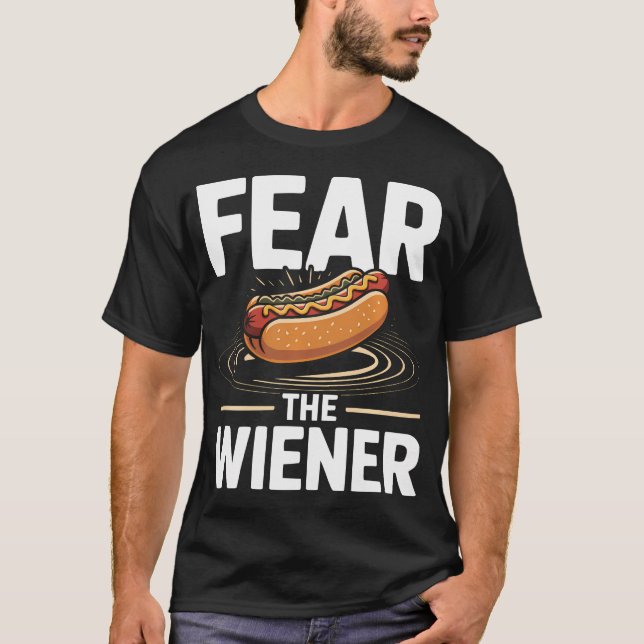 Camiseta Salchicha Salsa para Hot Dog Comer Rápido (Anverso)