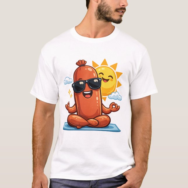 Camiseta Salchicha Yoga (Anverso)