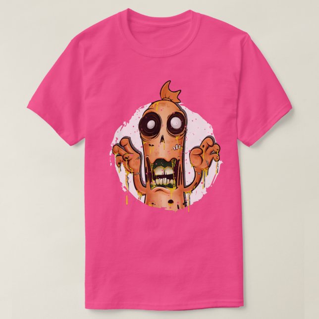 Camiseta Salchicha zombie (Diseño del anverso)