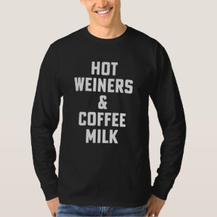 Camiseta Salchichas Calientes Y Leche De Café Comida De Rho