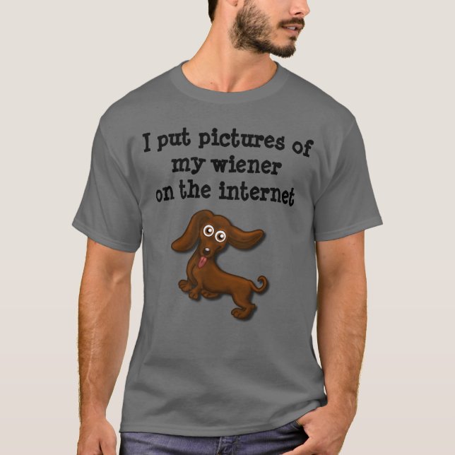 Camiseta Salchichas de Frankfurt del Internet, dachshund (Anverso)