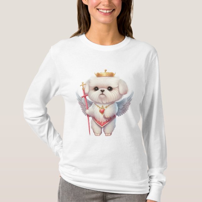 Camiseta Salchichas maltesas, amantes de los perros maltese (Anverso)