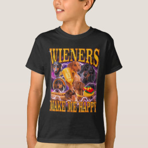Camiseta Salchichas Me Hacen Feliz Chistoso Amante Del Perr