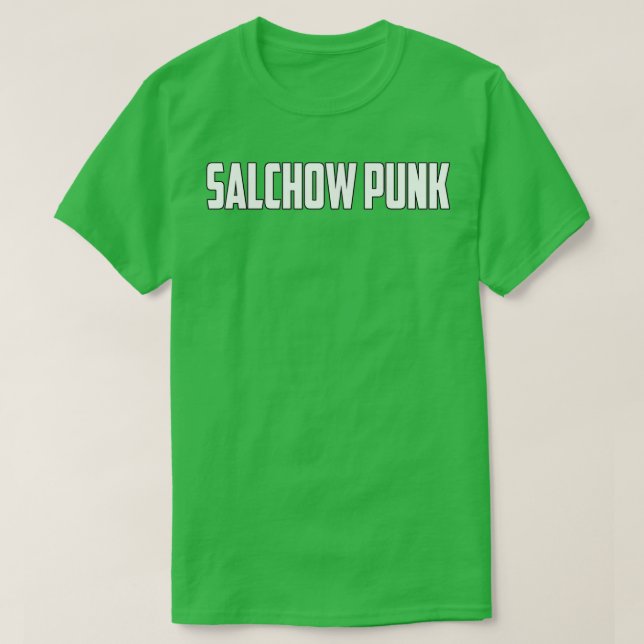 Camiseta Salchow Punk Blanco Texto (Diseño del anverso)