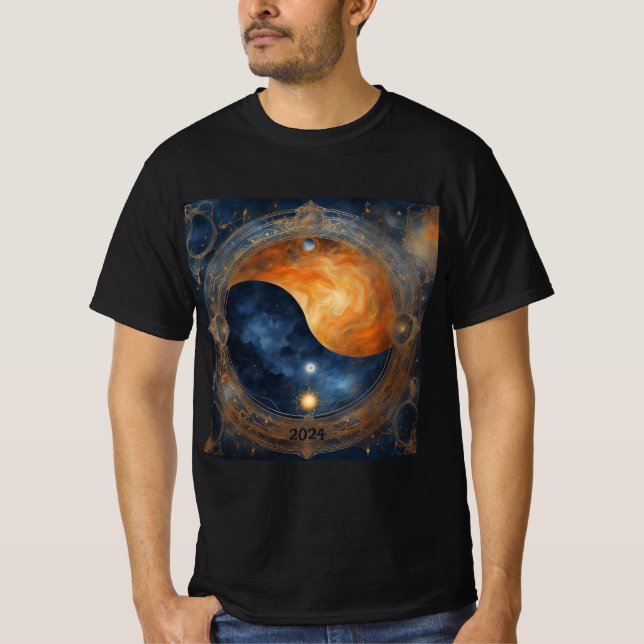 Camiseta Saldo místico del eclipse solar 2024 Añadir nombre (Anverso)