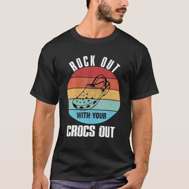 Camiseta Sale con tus crocs hacia fuera Graciosa cosecha re (Anverso)