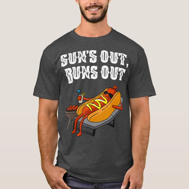 Camiseta Sale de la manga panecillos calientes con comida d (Anverso)