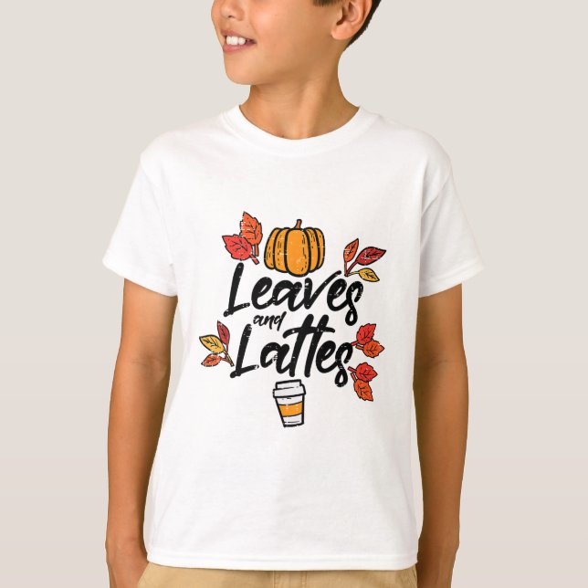 Camiseta Sale de lattes picazón de calabaza caída otoño Hal (Anverso)