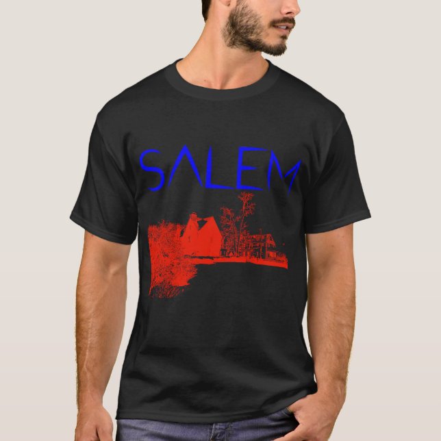 Camiseta Salem American History House of Seven Gables Black (Anverso)