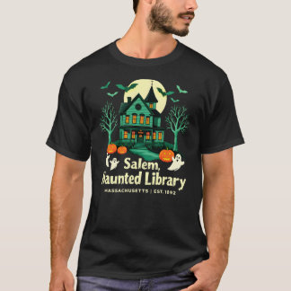 Camiseta Salem, Biblioteca De Hunted, Massachusetts, Est. 1