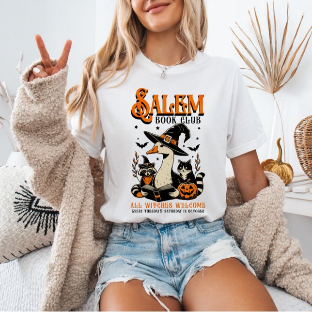 Camiseta SALEM Book Club Spooky Bookworm Animals Halloween (Subido por el creador)