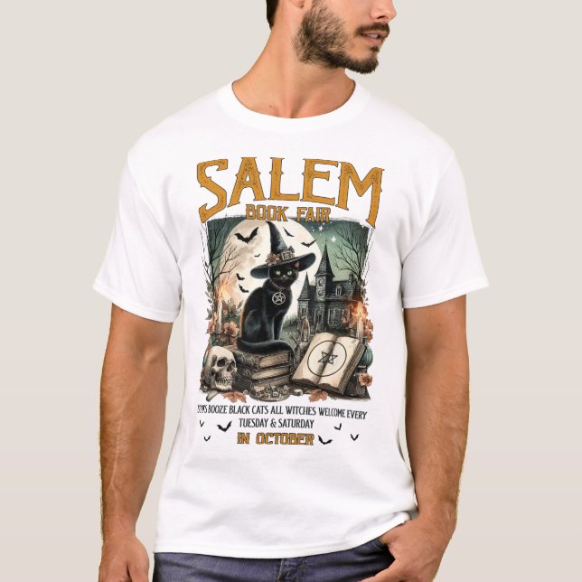 Camiseta Salem Book Fair Funny Bookish Halloween Spooka Rea (Anverso)