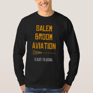 Camiseta Salem Broom Aviation Flying Lessings Witch Hallowe