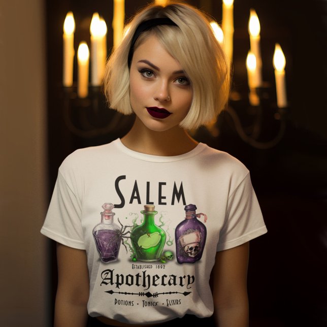 Camiseta Salem de Halloween Potions Apothecary Tonics Elixi (Subido por el creador)