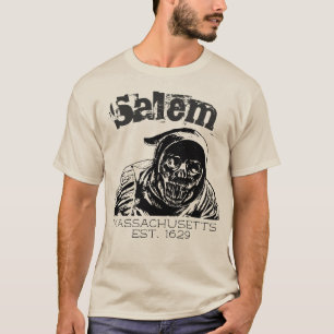 Camiseta Salem Massachusetts, pardo cráneo