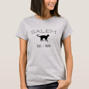 Camiseta Salem Massachusetts Witches'Black Cat 1626