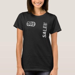 Camiseta Salem Oregon 503 Código de Área Antiguo Retro