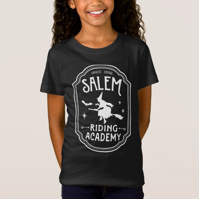 Camiseta Salem Riding Academy Halloween Witch (Anverso)