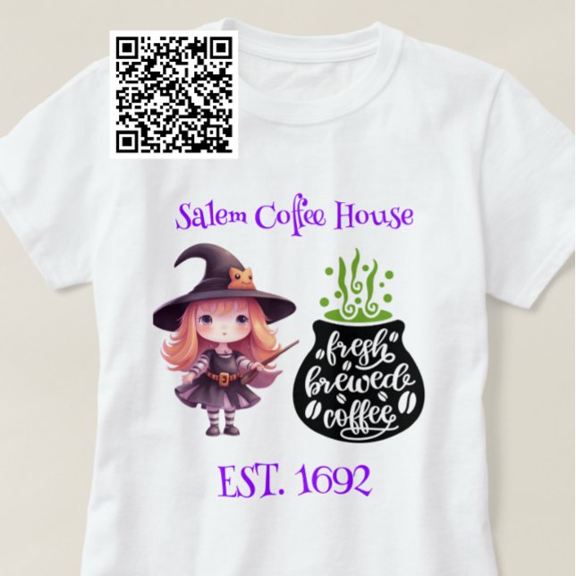 Camiseta Salem Witch Café recién hecho (Subido por el creador)