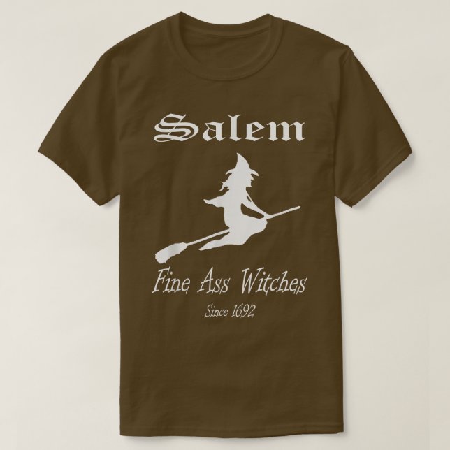 Camiseta Salem Witch Trials Wicca Pagan Funny Halloween Te (Diseño del anverso)