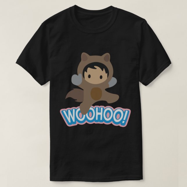 Camiseta Salesforce Astro Wohooo - Remolador de Salesforce  (Diseño del anverso)