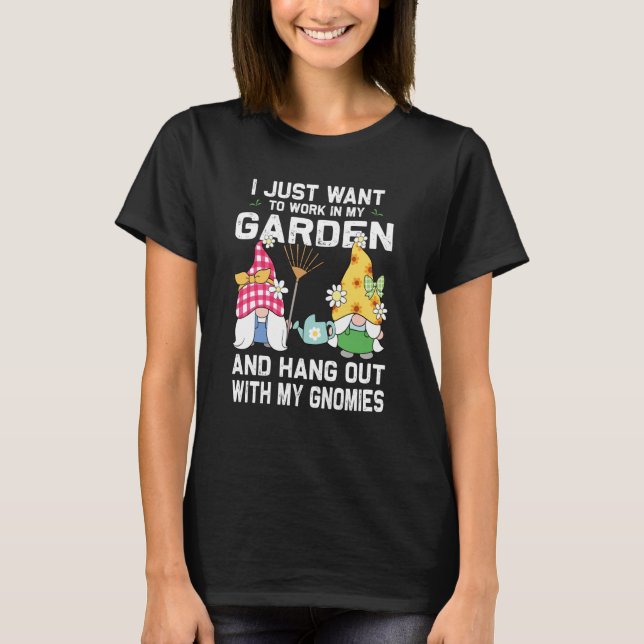 Camiseta Salga con mi gno de jardinería de la estatua de Gn (Anverso)