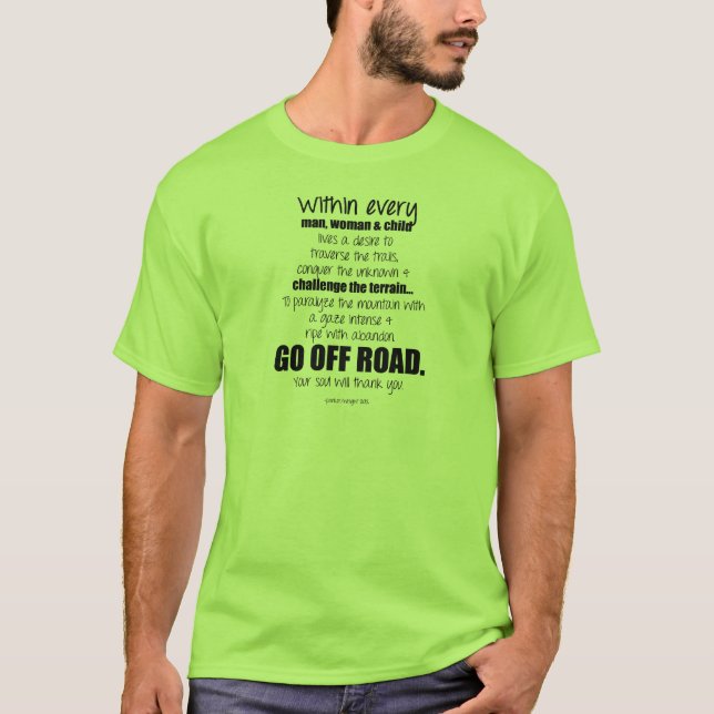 Camiseta Salga el camino.  Su alma le agradecerá (Anverso)