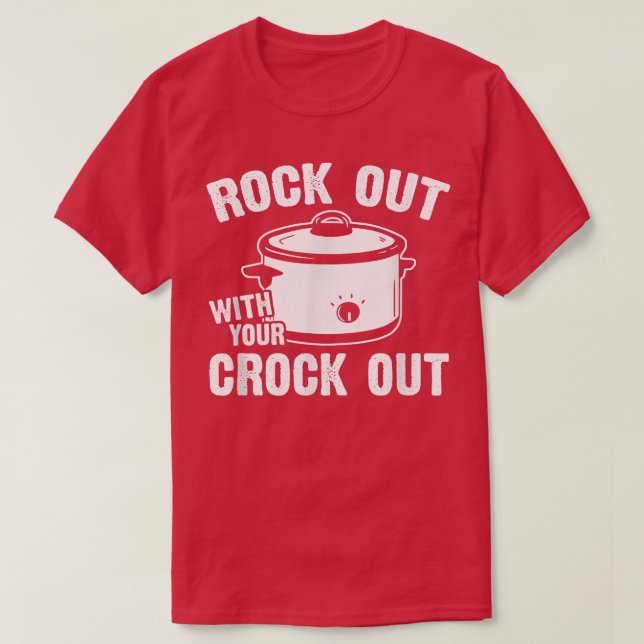 Camiseta Salgan con su cocina de la olla de crock. (Diseño del anverso)