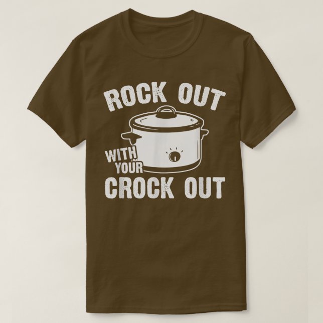 Camiseta Salgan con su cocinero de la olla de crock out div (Diseño del anverso)