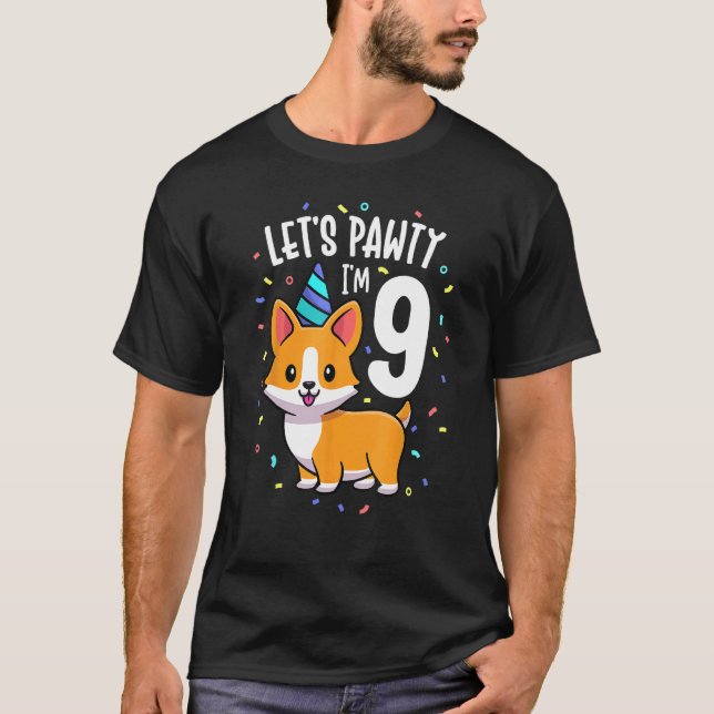 Camiseta Salida de fiesta de cumpleaños número 9 para amant (Anverso)